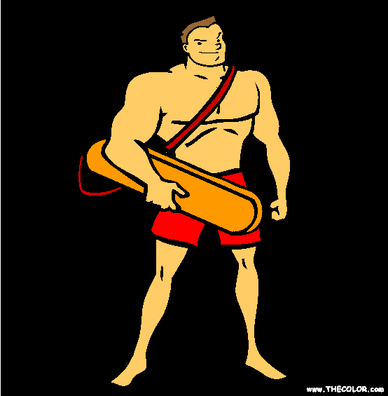 Lifeguard Coloring Page