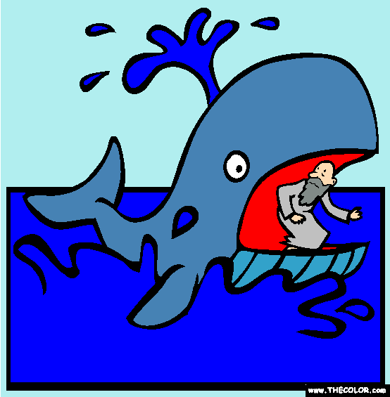 Jonah And The Whale Coloring Page