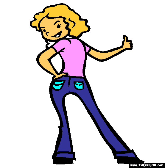 Jeans Coloring Page