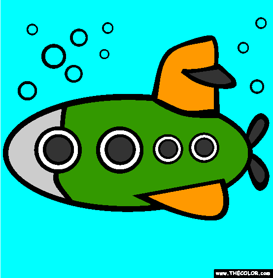 The Submarine Coloring Page