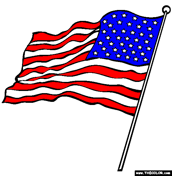 Waving Flag Coloring Page