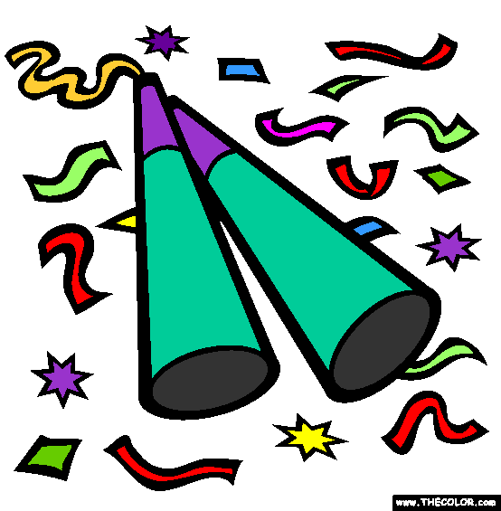 Confetti Coloring Page