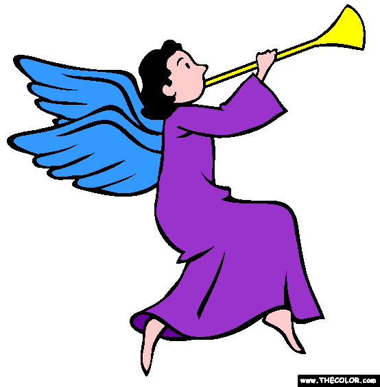 Christmas Angel Online Coloring Page