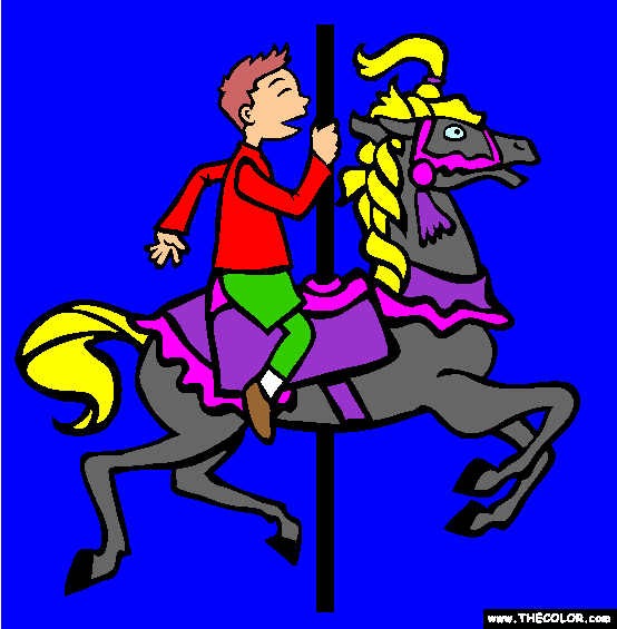 Carousel Coloring Page