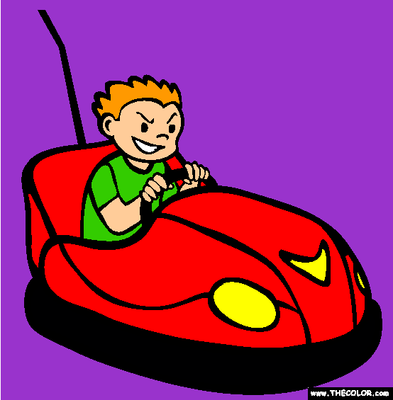 Bumper Car Coloring Page