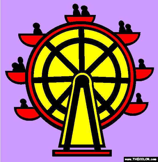 Ferris Wheel Coloring Page