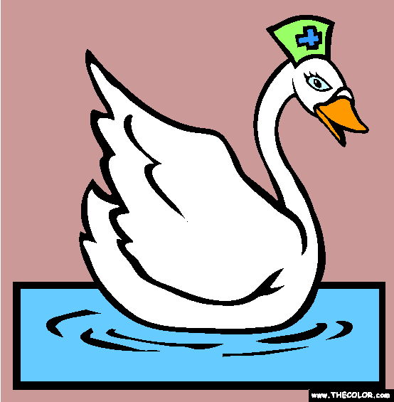 Nurse Swan Online Coloring Page 