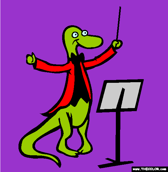 Newt The Music Conductor Online Coloring Page