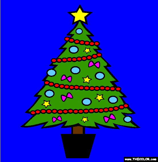 Christmas Tree Coloring Page