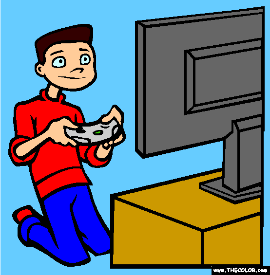 Video Games Coloring Page