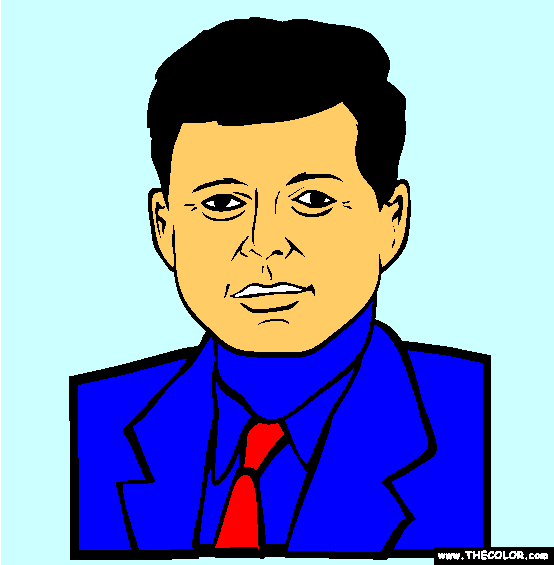 John F Kennedy Coloring Page