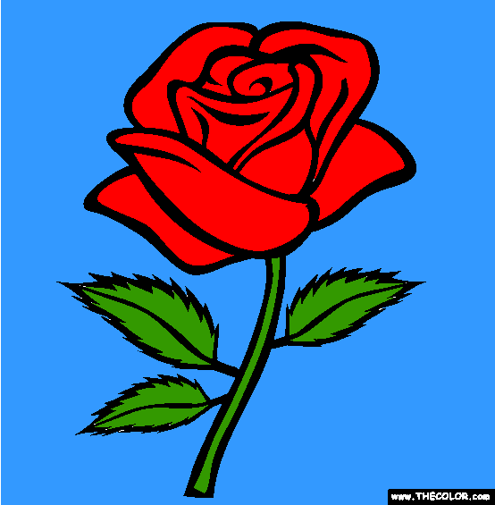 Rose Coloring Page