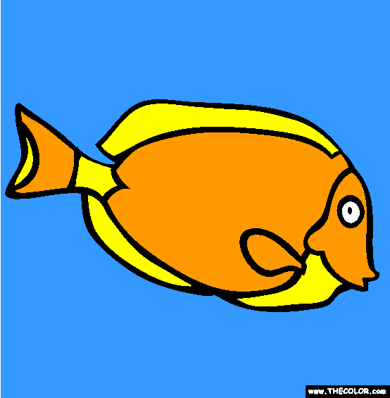 Surgeonfish Coloring Page