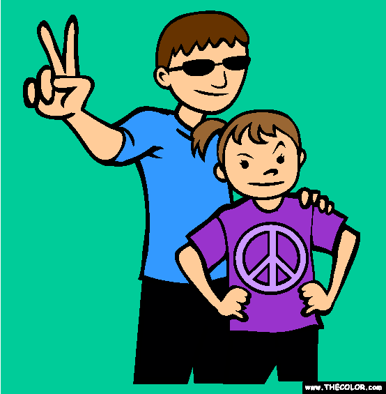 Peace Sign Coloring Page