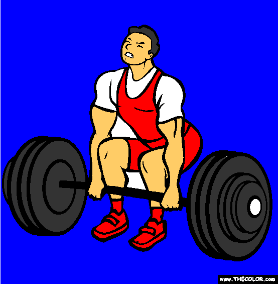 Weightlifting Coloring Page
