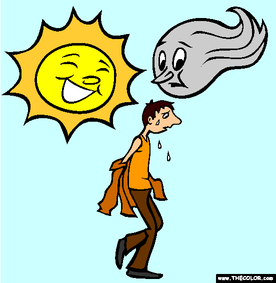 The North Wind And The Sun Coloring Page