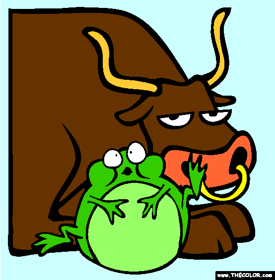 The Frog And The Ox Coloring Page