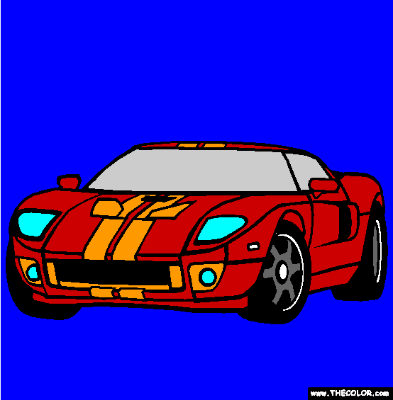 Ford GT Coloring Page