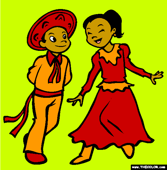 Latin Dance Coloring Page