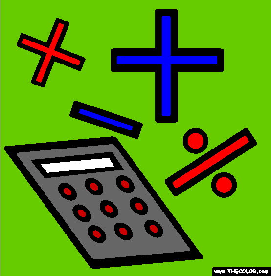 The Calculator Coloring Page