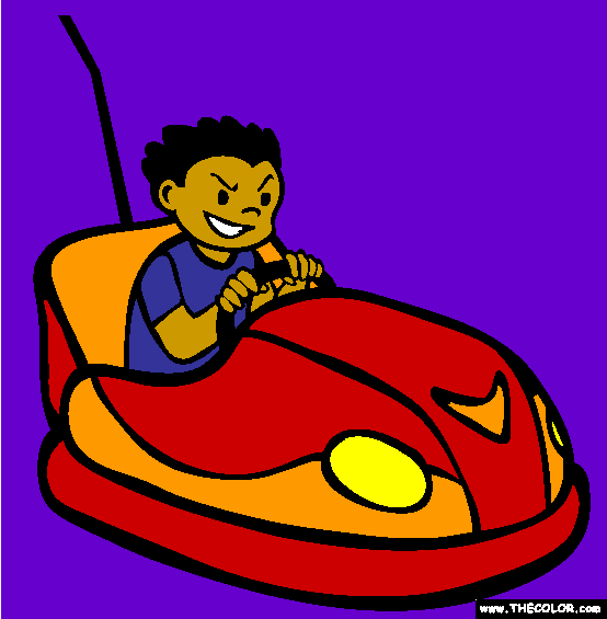 Bumper Car Coloring Page