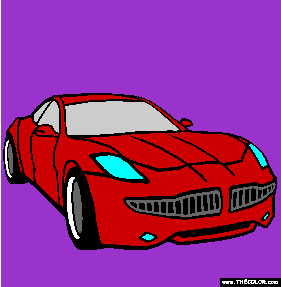 Fisker Karma Coloring Page