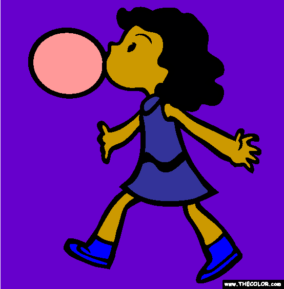  Bubblegum Coloring Page