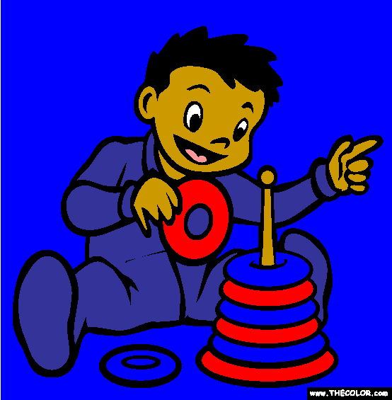 Stacking Rings Coloring Page