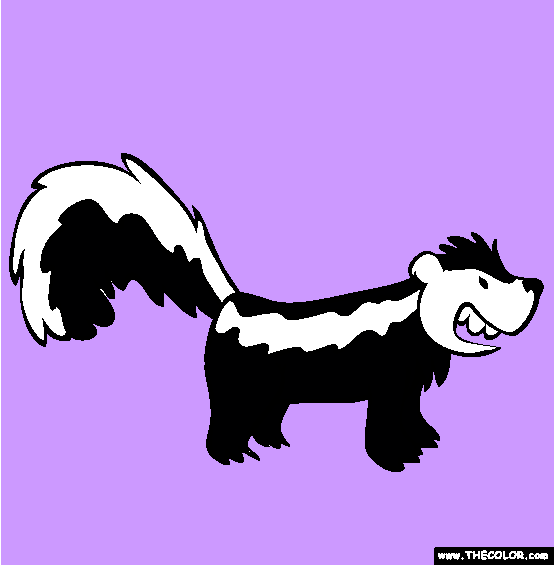 Skunk Coloring Page