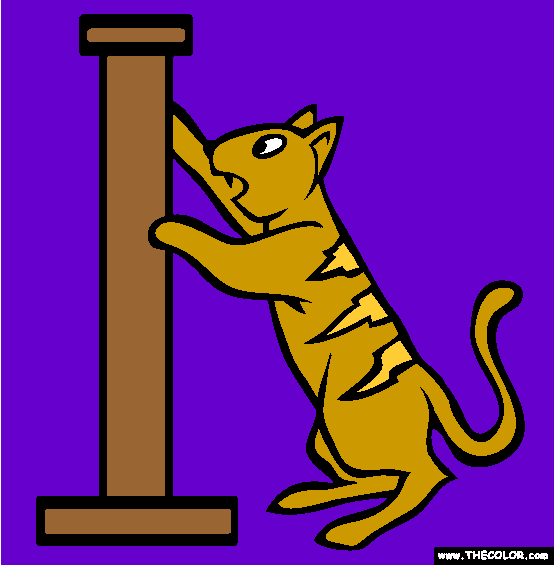 Scratching Post Coloring Page