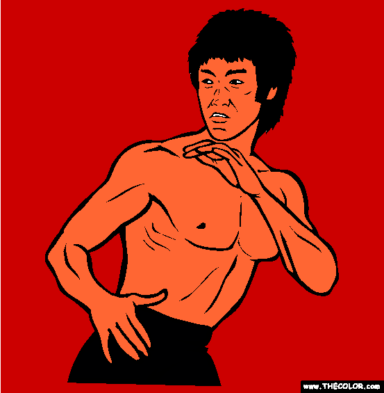 Bruce Lee Coloring Page