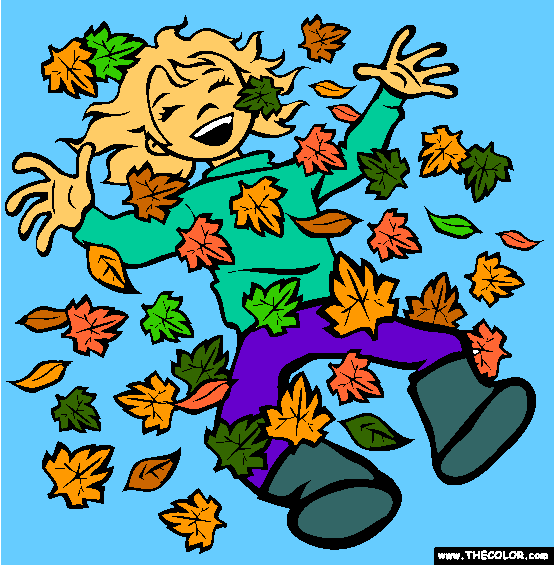 Pile of Leaves Coloring Page