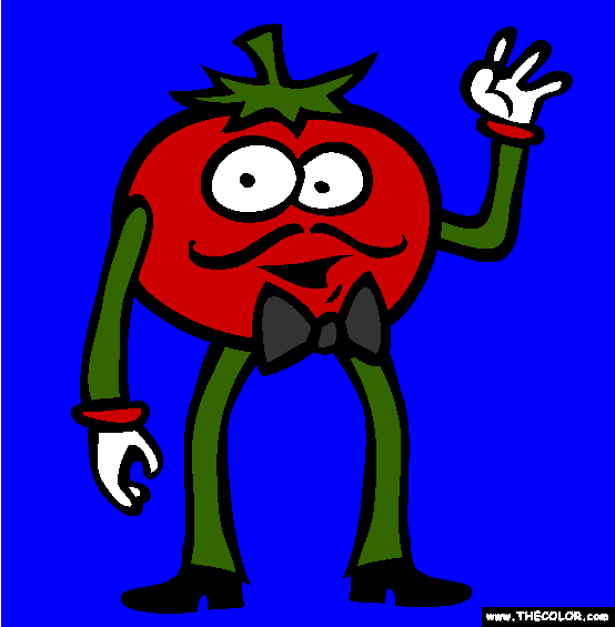 Tomato Coloring Page