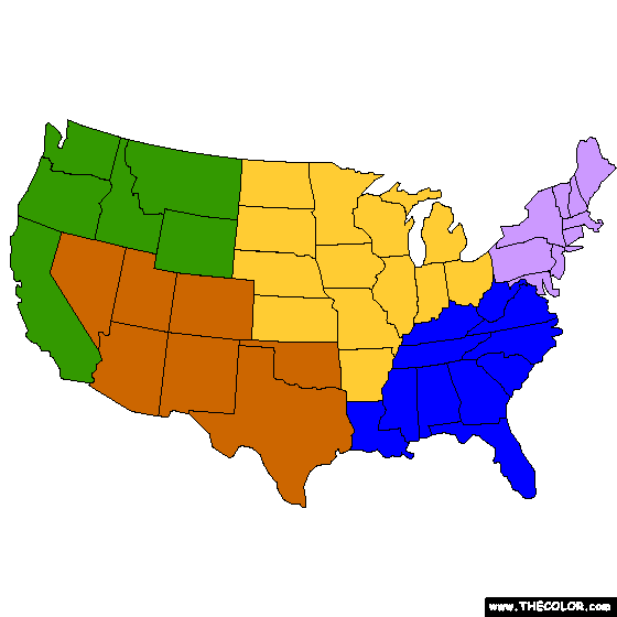 United-States-Map Coloring Page