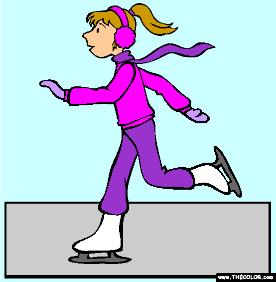 Ice Skating Coloring Page