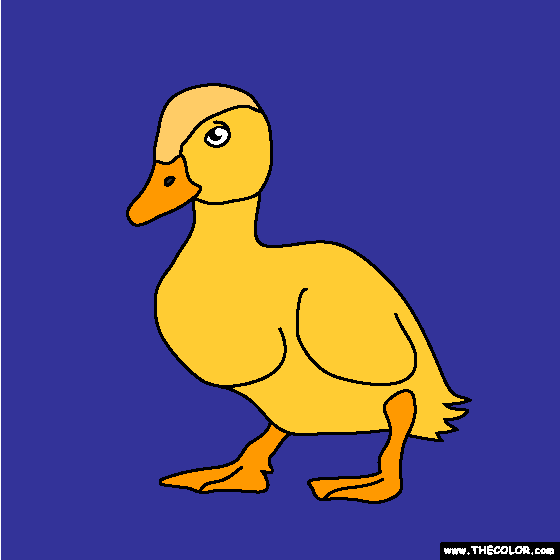 Baby Duck Coloring Page