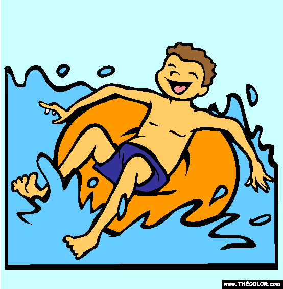 Water Slide Coloring Page