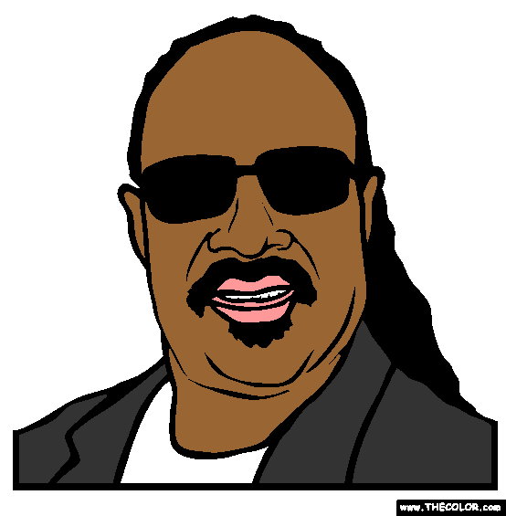 Stevie Wonder Coloring Page