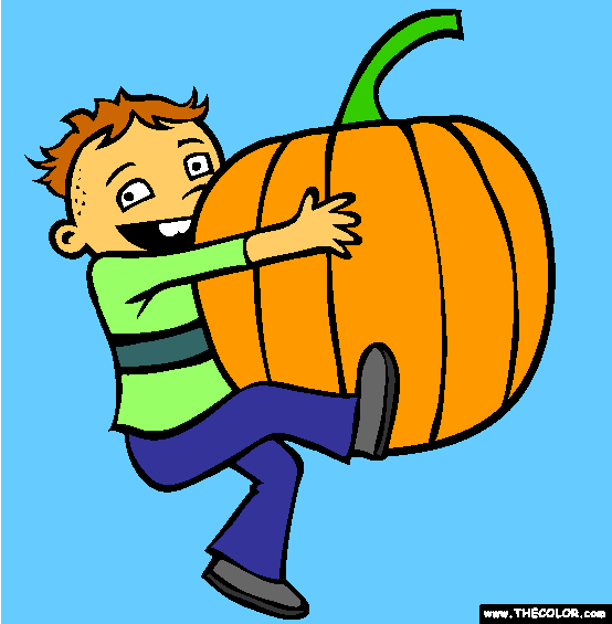 Giant Pumpkin Coloring Page
