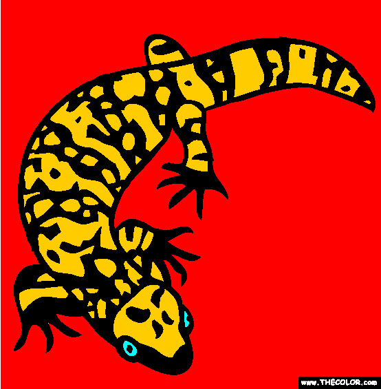 Gila Monster Coloring Page