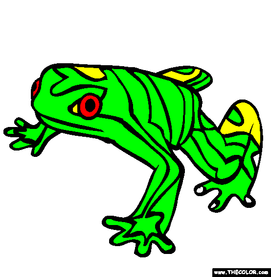Venezuelan Yellow Frog Coloring Page