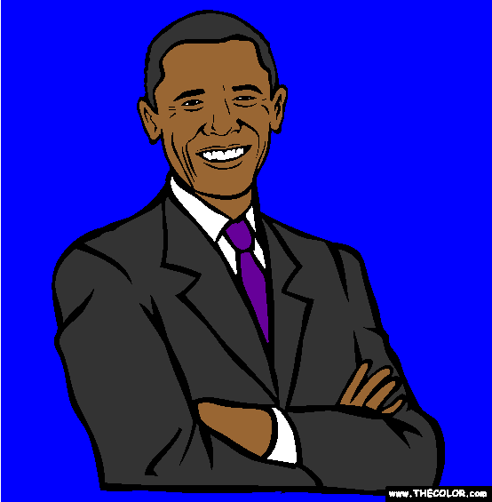 Barack Obama Coloring Page