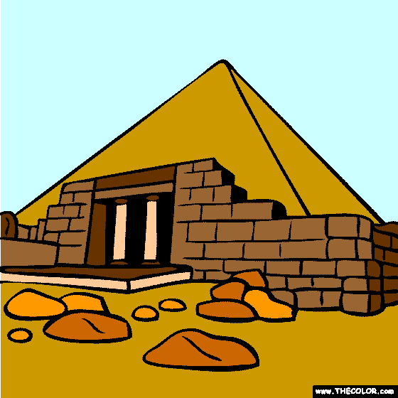 Pyramid Coloring Page