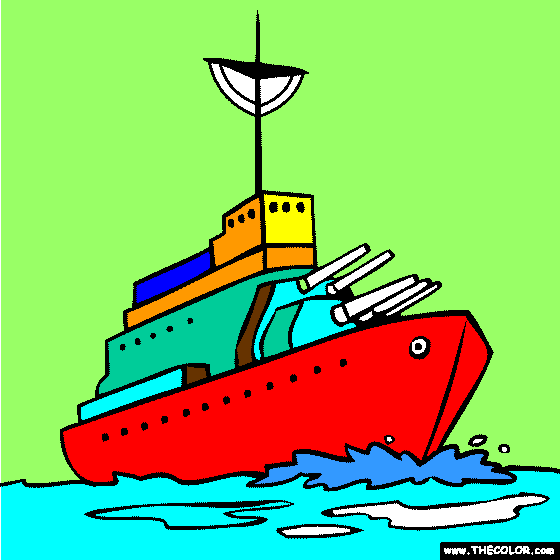 Battleship Coloring Page