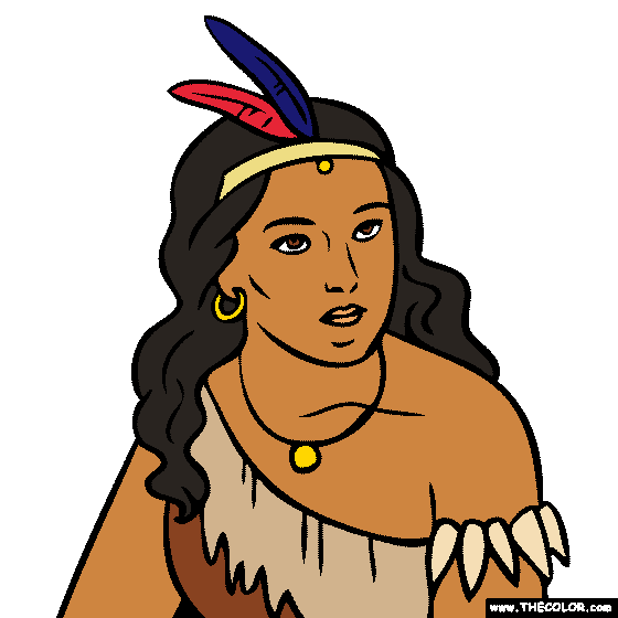 Pocahontas Coloring Page