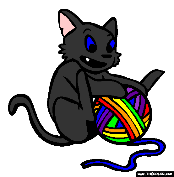 Ball-Of-Yarn Coloring Page