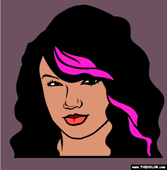 Taylor Alison Swift Coloring Page