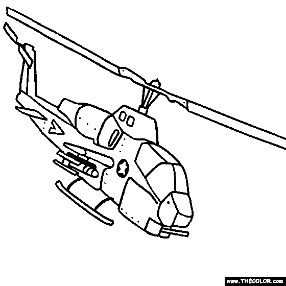 army helicopter coloring page