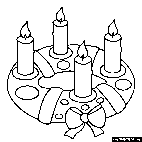 advent wreath drawing