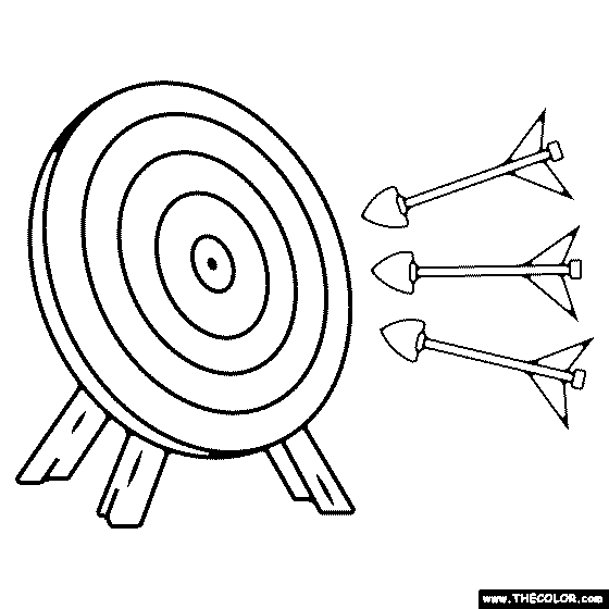 Archery Target Coloring Page